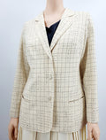 Salonne, women's off-white wool blazer from the 70s-80s, size 38