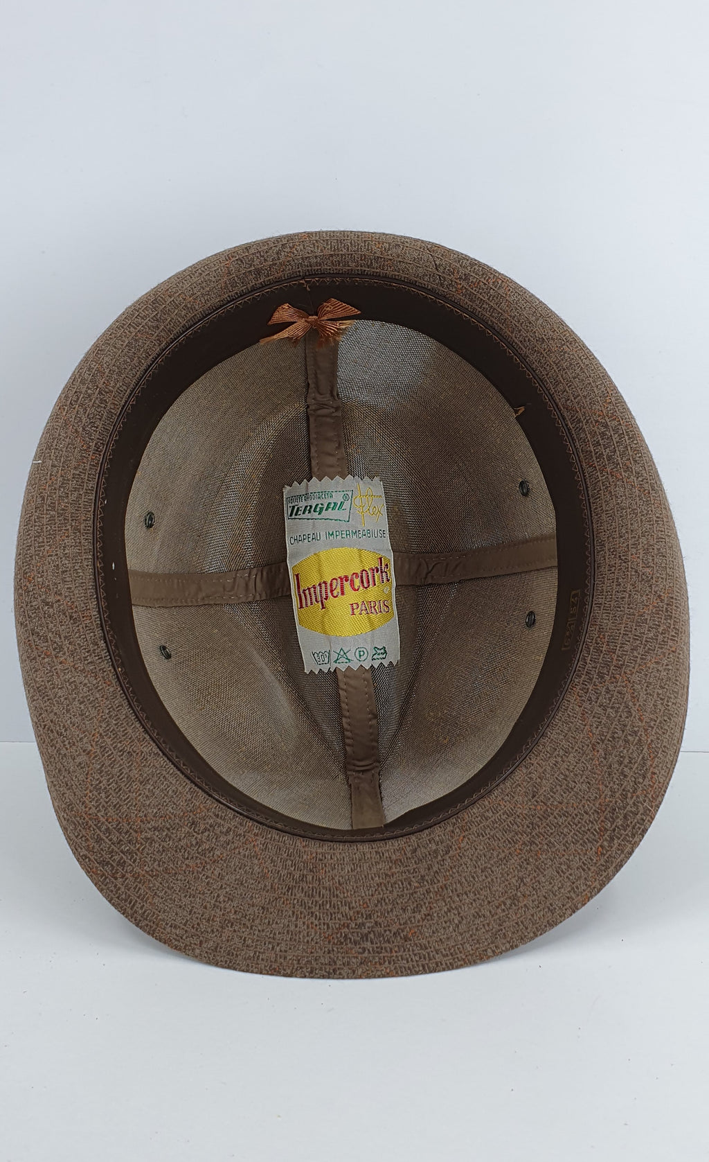 Impercork, men's Fedora hat from the 70s, size 54cm