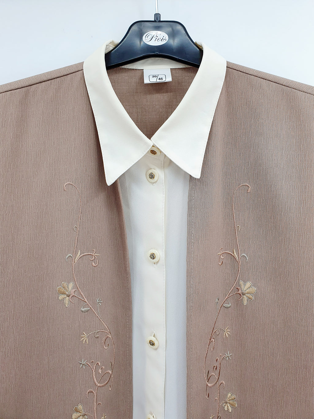 Beige women's jacket from the 90s, size 46