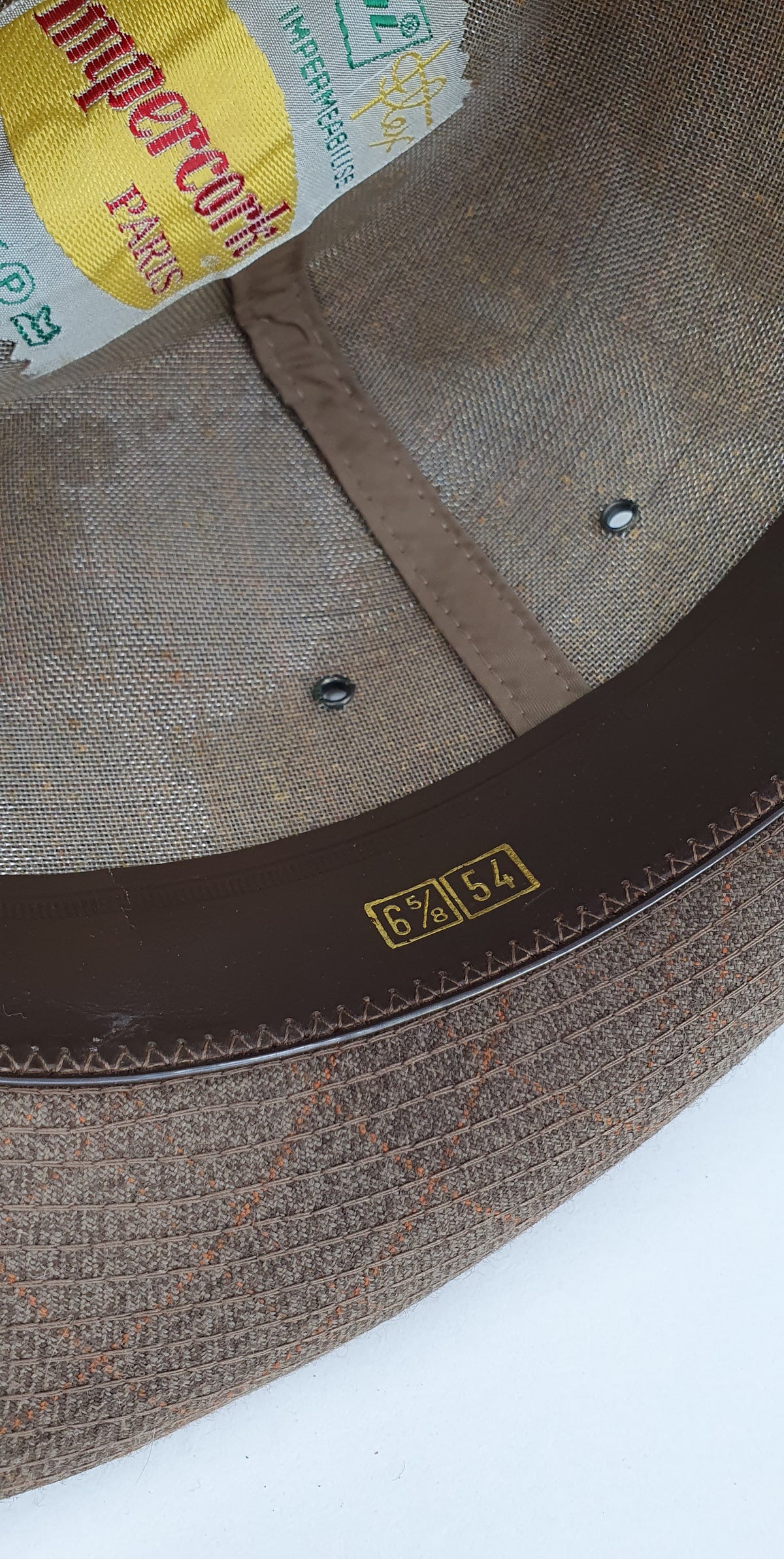 Impercork, miesten fedora hattu 70-luvulta, koko 54cm