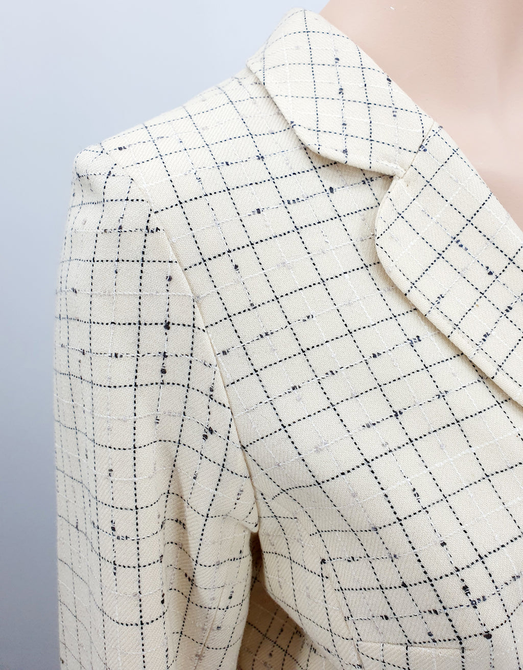 Salonne, women's off-white wool blazer from the 70s-80s, size 38