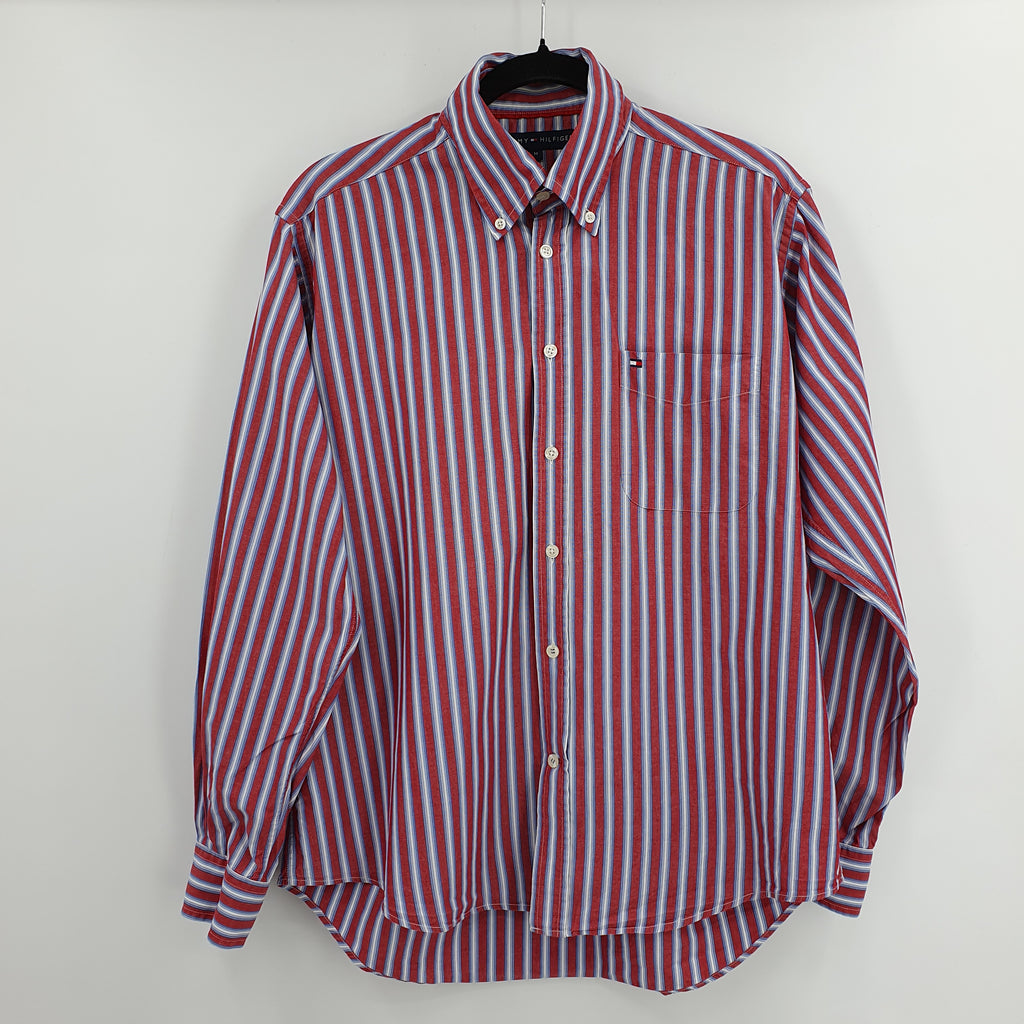 Tommy Hilfiger, men's cotton shirt from the 90s-2000s, size M