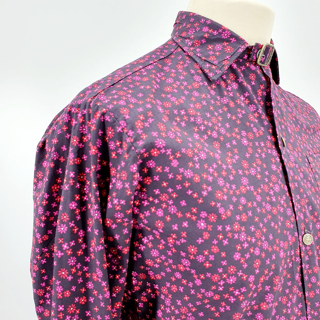 Masto product, men's cotton shirt with collar buckle, size S
