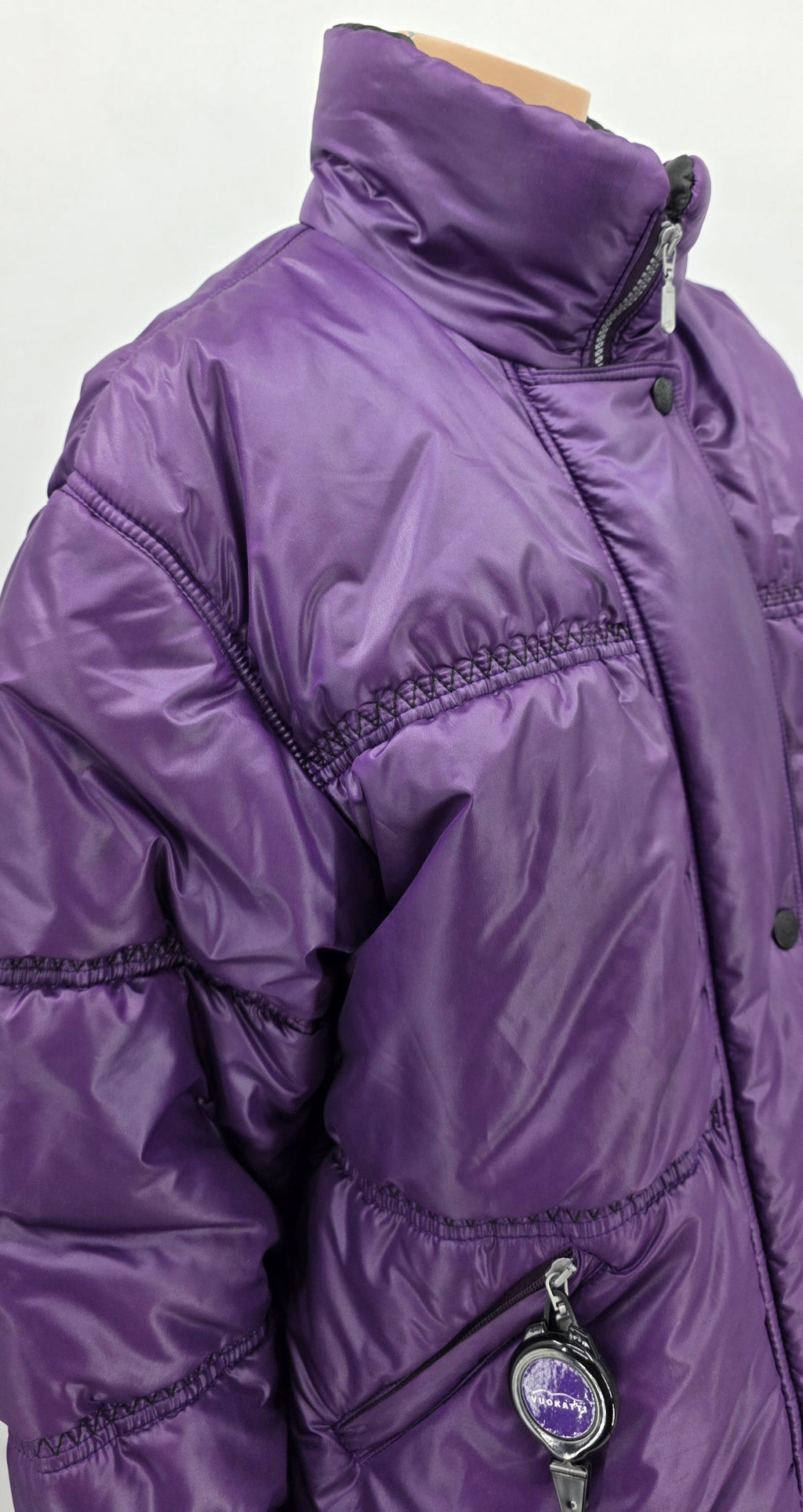 Tiklas, violetti toppatakki 90-luvulta, koko 42