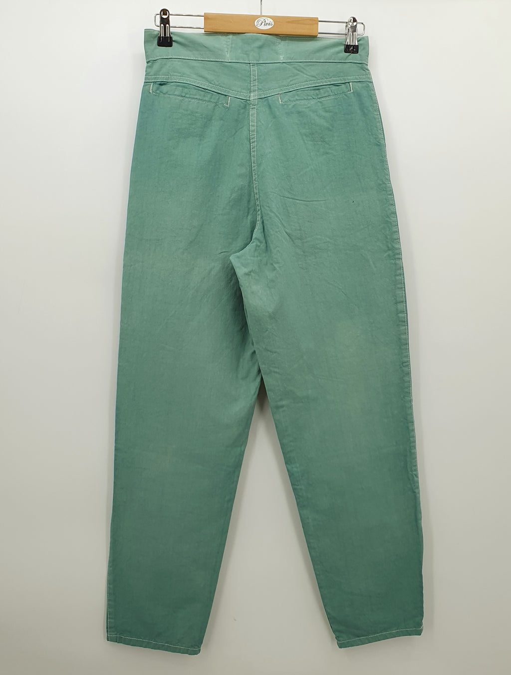 Light green cotton pants from the 80s, size 34