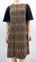 Black and brown glittering party dress from the 70s, size 38/40
