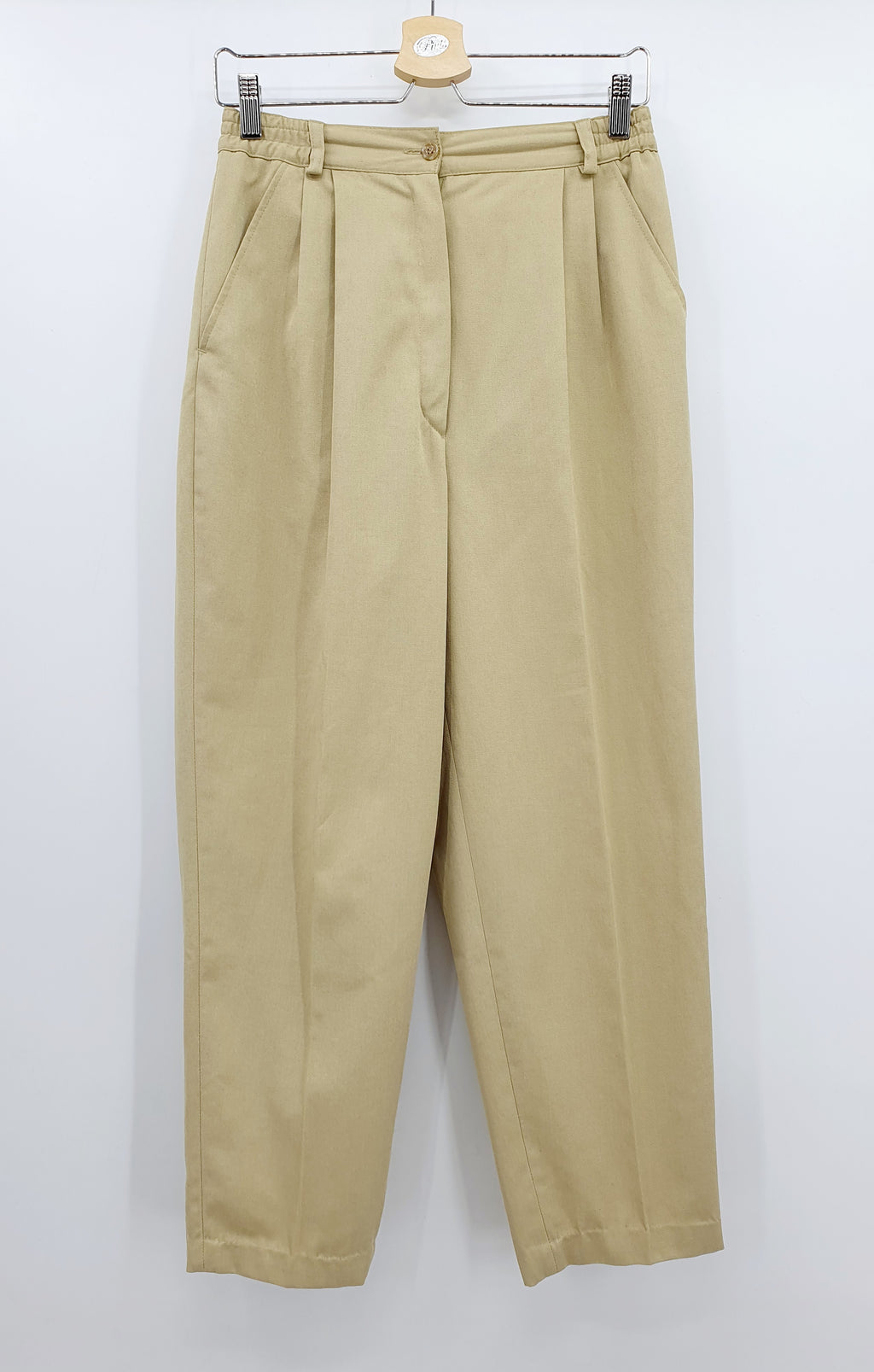 Just In, beige pants 80s-90s, waist 74cm, size 38