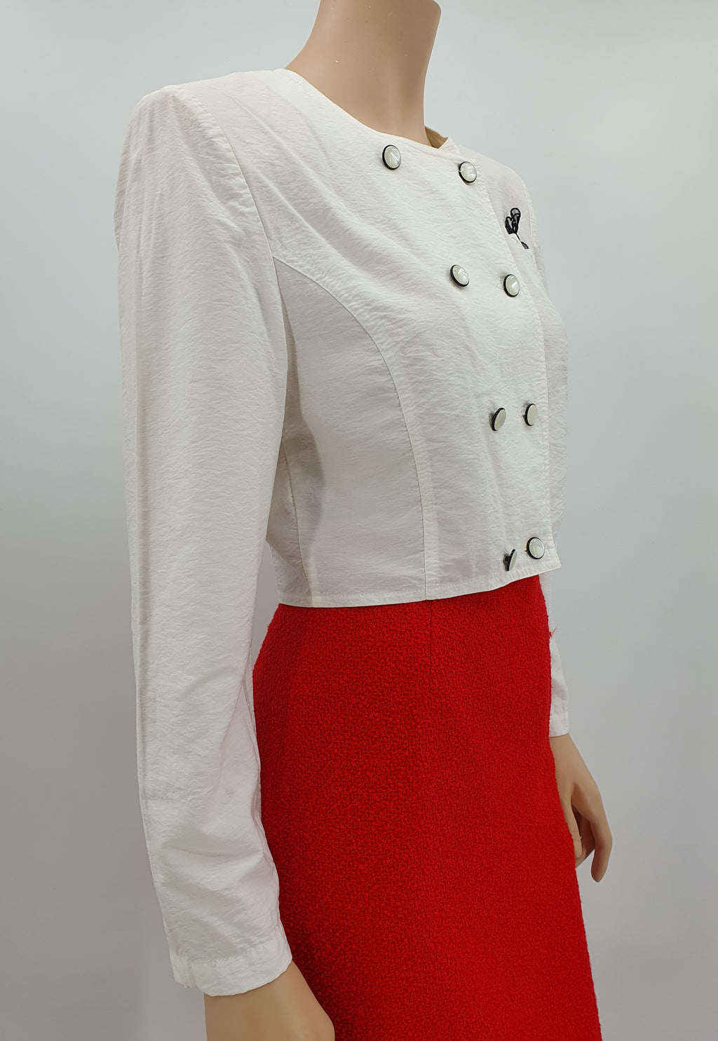 Merlyn, white short jacket from the 90s, size 36