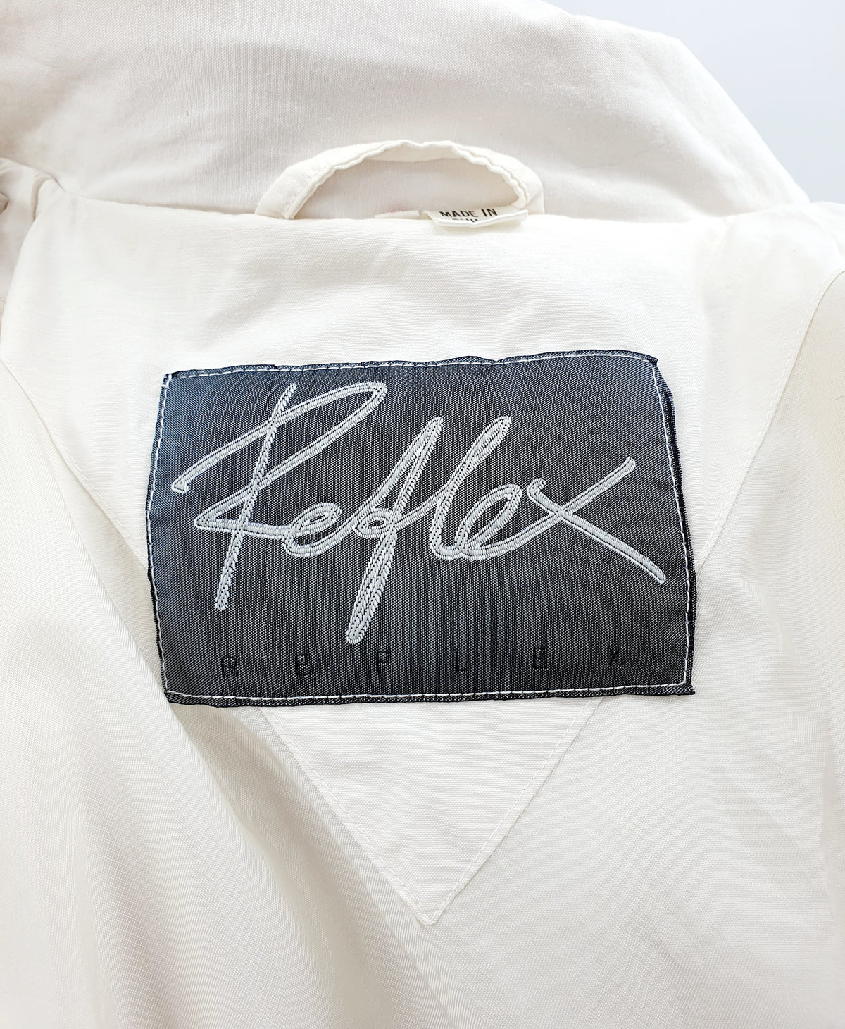 Reflex, pitkä vaalea trenssitakki 90-luvulta, koko 42