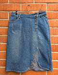 Mosaic, Y2K denim skirt, waist 77cm, size (36)38