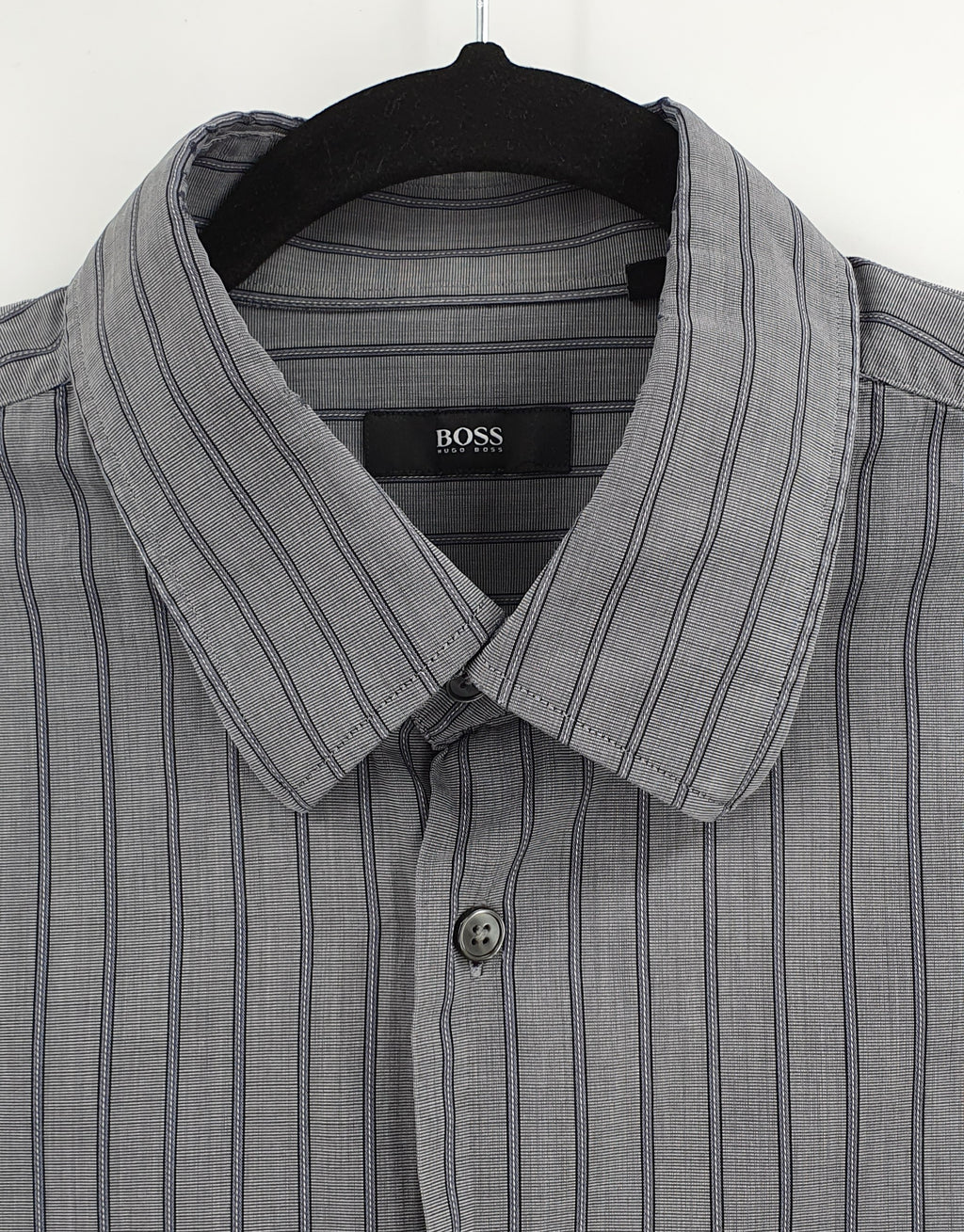 Boss, gray men's shirt from the 90s, size L