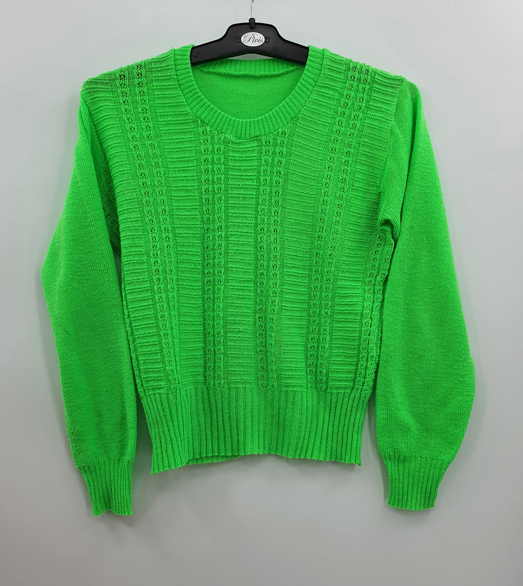Neon green sweater, 70s, size 34-36