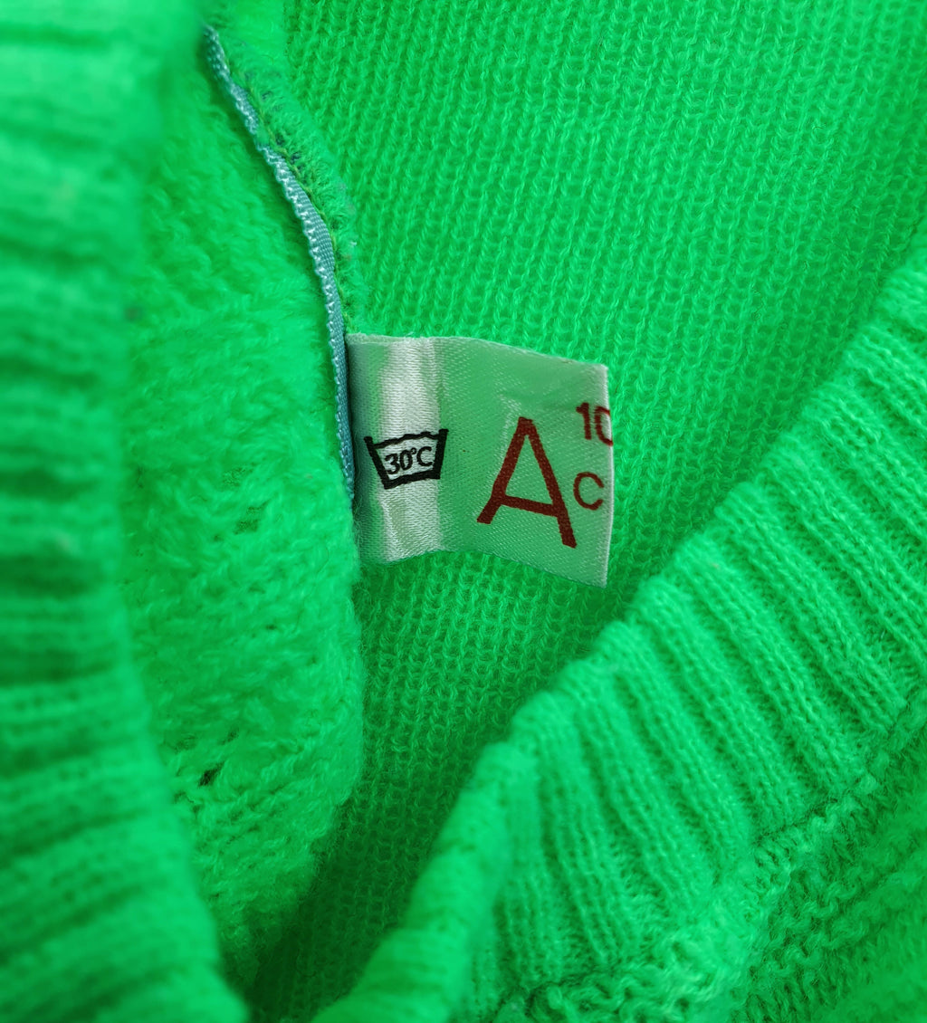 Neon green sweater, 70s, size 34-36