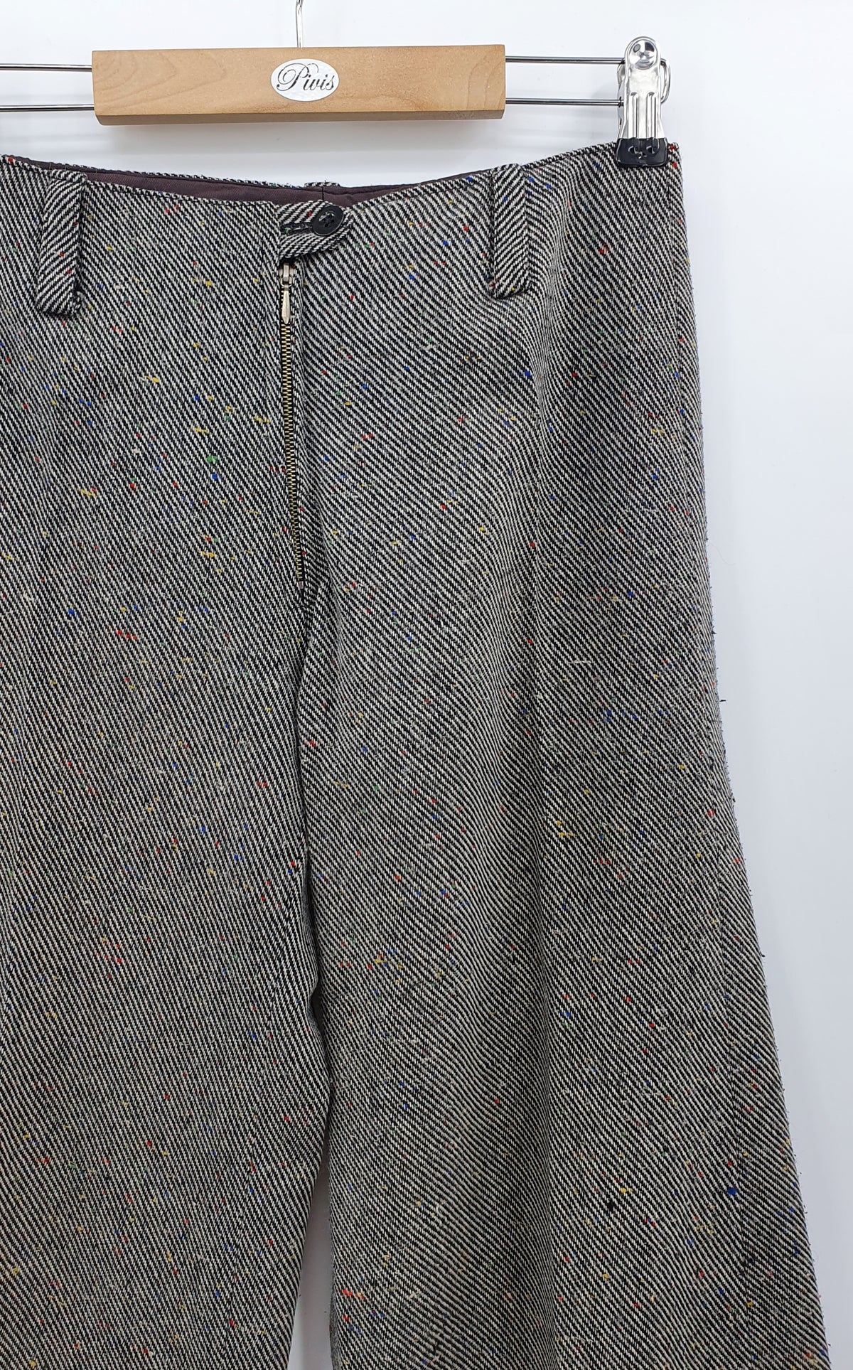 Flared wool trousers from the 70s, waist 68cm, size 34